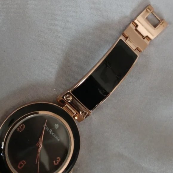 Kim Rogers black and gold bracelet watch timepiece love screw model 62136 - Picture 7 of 7